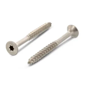 Саморез с усиленной потайной головкой шлицем Torx и неполной резьбой art. 9047, нержавеющая сталь: А2, А4.