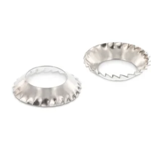 Шайба потайная стопорная упругая с наружными зубцами нержавеющая, тип V, DIN 6798 V, нержавеющая сталь: А2.